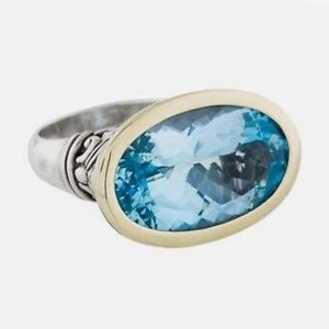 John Hardy Jaisalmer Topaz Cocktail Ring Size 7.5